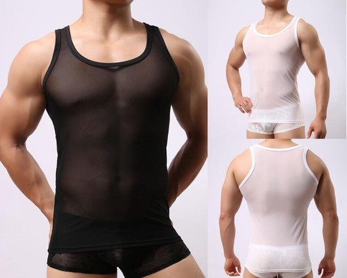 Maglia rete uomo trasparente - a,
