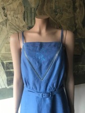 abito in lino anni 70  vintage