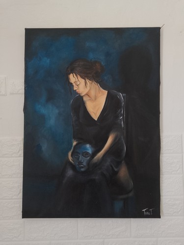 Quadro olio tela elegante - olio, su