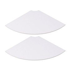 (White) 2 Pezzi Scaffali Angolari Sospesi Acrilico Supporto da Parete Grande Spazio