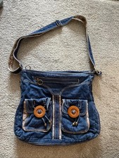 Borsa a tracolla in denim con