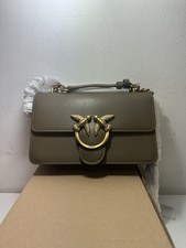 BORSA PINKO LOVE ONE MINI MILITARY GREEN PELLE VITELLO NUOVA SCATOLA FULL SET