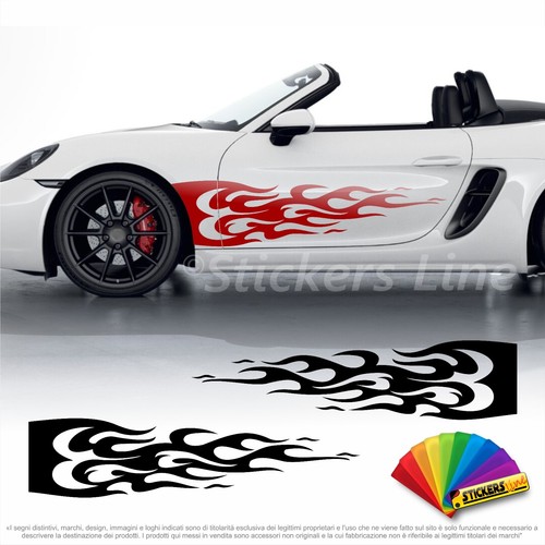 Adesivi fiamme auto tuning