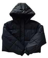 Zara Black Cropped Puffy