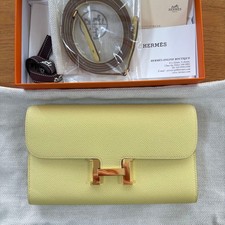 Hermes Constance to Go Jaune Poussin con ferramenta dorata, usato, ottimo