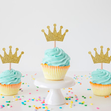 Corona Cupcake Topper, Glitter