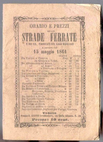 1861 orario strade ferrate - 1861,