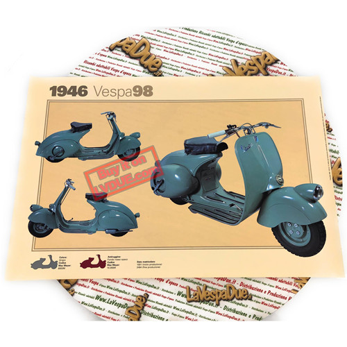 Poster vespa tecnica v98 - poster,