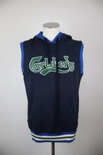 CARLSBERG FELPA SMANICATA CON CAPPUCCIO UOMO TG XL MAN SWEATSHIRT CASUAL VINTAGE