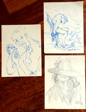 3 disegni a matita e penna
