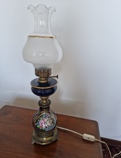 LAMPADA DA TAVOLO ANNI 50 IN CERAMICA DIPINTA A MANO - ALTEZZA CM 67