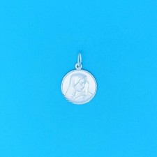 Genuine 925 Sterling Silver Diamond Cut Madonna Coin Pendant Avail In Dif Sizes