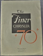 Catalogo Chrysler 70 1927 Roadster Corona Berlina Royal Coupè Ottimo Originale 27