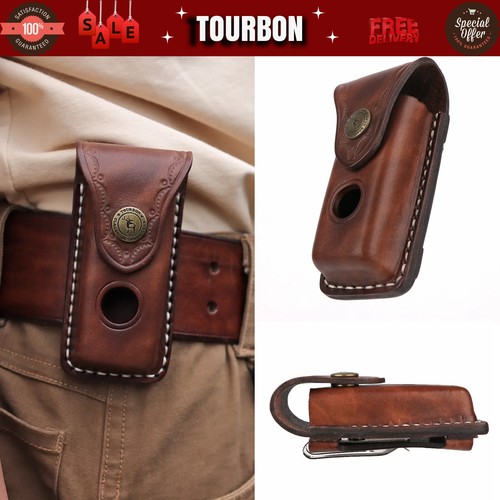 Tourbon leather knife sheath - leather,