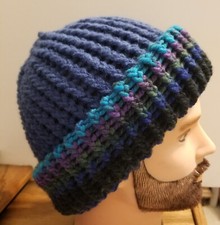 XL Muli-color Blue Tones Wool