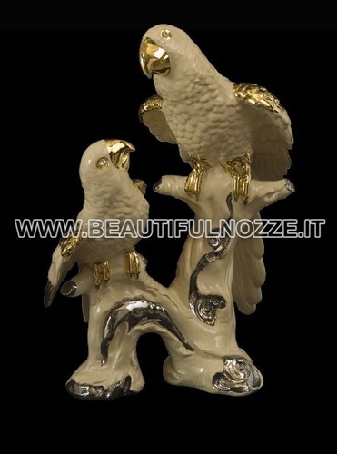 Coppia pappagalli ceramica - coppia,