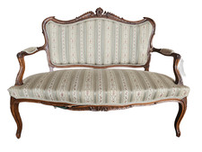 DIVANO IN NOCE LUIGI FILIPPO EPOCA XIX SECOLO IN NOCE DA RESTAURARE