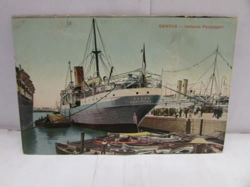 Cartolina navi genova imbarco - cartolina,