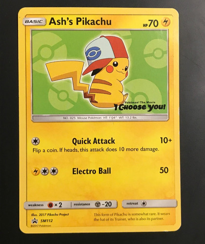 Ash pikachu sm112 sun - pikachu, &