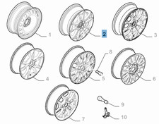Cerchio in lega 6.5J x 16''
