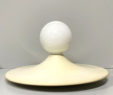 LAMPADA WALL CEILING LAMP Stilnovo DISCO DESIGN G. Gorgoni METALLO BIANCO ø 39cm