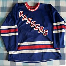New York Rangers Ccm Maska Aria Lavorato a Maglia Hockey NHL XL  Usata