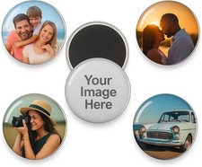 Custom Personalized Photo Magnets 2.25" Round with picture of your choice