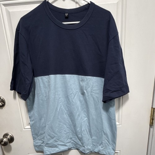 Uniqlo colorblock shirt navy - t-shirt,