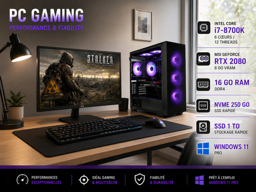 Gamer intel core 8700k - pc, i7-8700k
