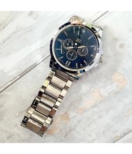 Orologio Polso Zcc Uomo Cronografo Acciaio Analogico Calendario Elegante Silver