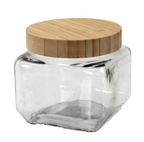 Barattolo vetro tappo legno - tappo,