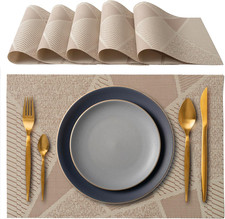 Tovagliette Americane Eleganti 45 X 30 Cm per Cena, Pranzo, Colazione - 6 Unità 