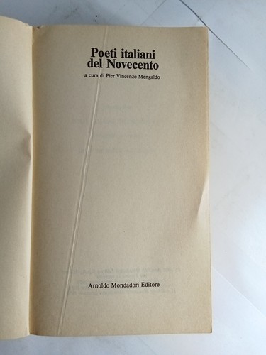 Poeti italiani del novecento - poeti,