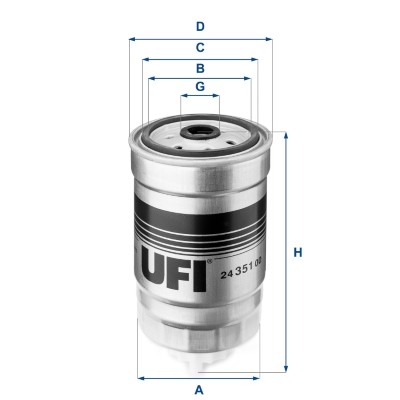 Ufi 2435100 filtro - -,