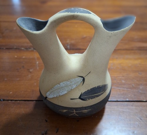 Vintage vaso sposa piuma - da,