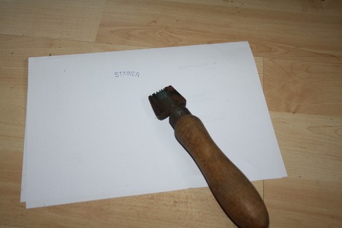 Alter brand stempel - brand,