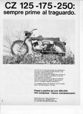 advertising Pubblicità-MOTO CZ 125/175/250 '75-MOTOCECOSLOVACCHE MOTOSPORT EPOCA