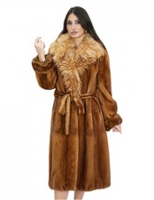 Cappotto visone gold con collo