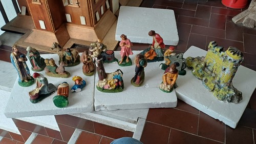 Antico pesepe gesso primi - pesepe,