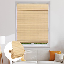 Estores romanos de bambu sin