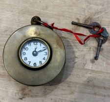 Orologio da ronda anni '20 per guardia notturna, funzionante e con sue chiavi