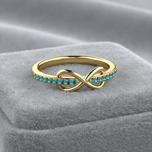 Anello infinito zirconi