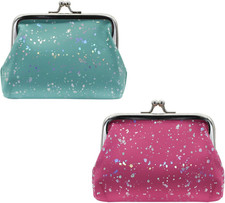 Confezione Da 2 Portafogli Da 4 Pollici Da Donna in Pelle PU, Piccolo Portafogli