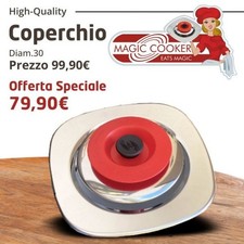 COPERCHIO MAGIC COOKER SENZA SPESE DI SPEDIZIONE QUADRATO DIAM. 30