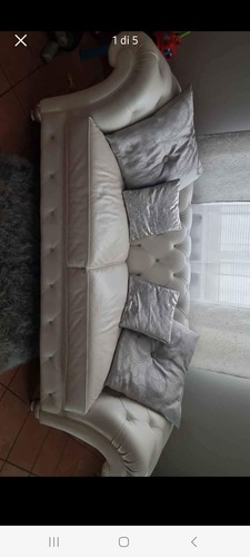 Divano ecopelle chester - ecopelle, bianco