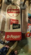 Termometro pubblicitario Dr Pepper 2-4-10 anni 50 (autentico) ruggine inclusa