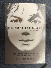 RARE VINTAGE 76x51cm BILLBOARD/RECORD STORE POSTER - MICHAEL JACKSON (2001) NM