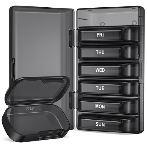 Weekly pill organizer with - pill,