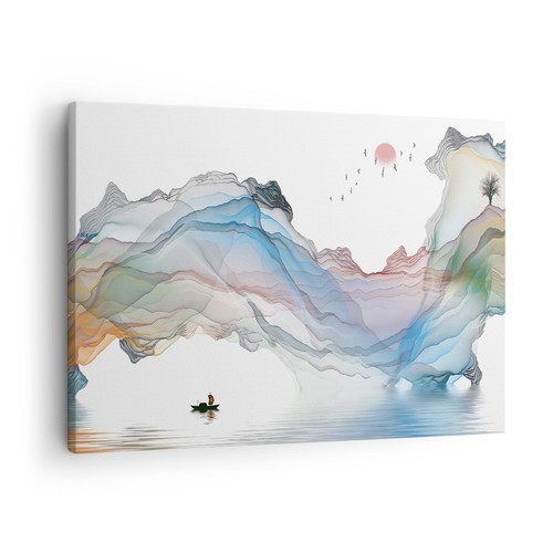 Quadro tela 70x50cm onde - quadro, su