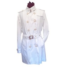 Giacca donna Kitte leggera, blazer bianco doppio petto con cintura Made in Italy